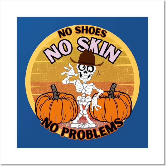 Funny Fritts Halloween Western Skeleton sticker, shirt Wall Art by Shean Fritts 